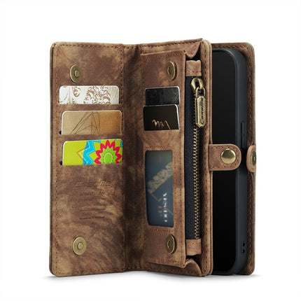 CASEME Apple iPhone 12/12 Pro Vintage Portemonnee Hoesje - Brown - Casebump