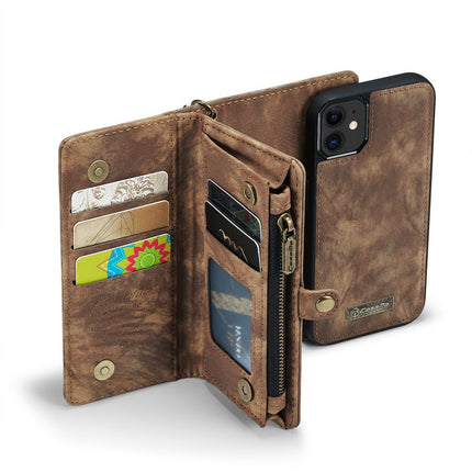 CASEME Apple iPhone 12/12 Pro Vintage Portemonnee Hoesje - Brown - Casebump