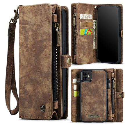 CASEME Apple iPhone 12/12 Pro Vintage Portemonnee Hoesje - Brown - Casebump