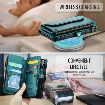 Caseme Case Apple iPhone 17e / 16e - Crossbody Wallet Case - Green
