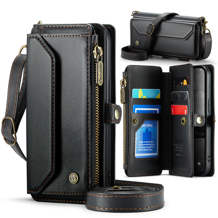 Caseme Case Apple iPhone 17e / 16e - Crossbody Wallet Case - Black