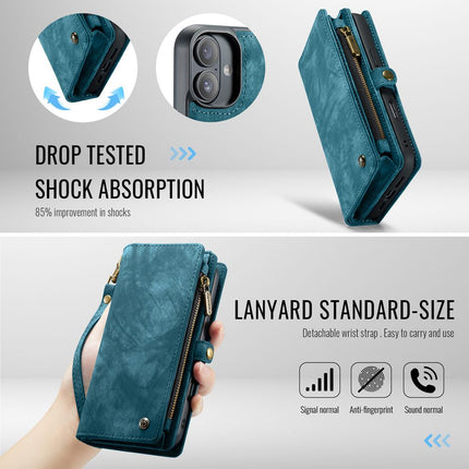 Caseme Case iPhone 16  - Multifunctional Wallet - Blue