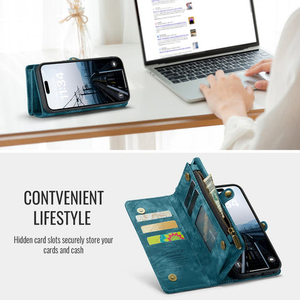 Caseme Case iPhone 16  - Multifunctional Wallet - Blue