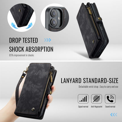 Caseme Case iPhone 16 - Multifunctional Wallet - Black