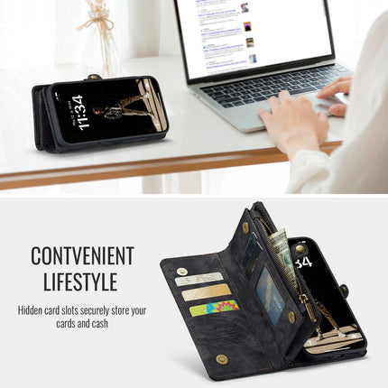 Caseme Case iPhone 16 - Multifunctional Wallet - Black