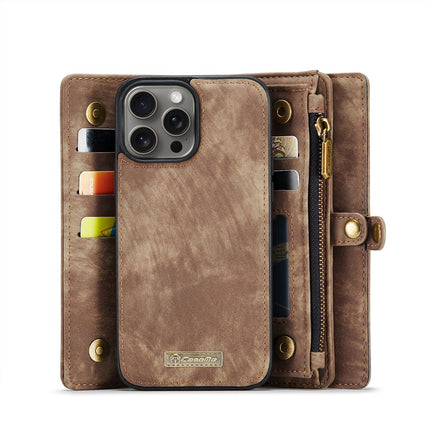 Caseme Case iPhone 16 Pro - Multifunctional Wallet - Brown