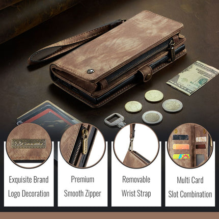 Caseme Case iPhone 16 Pro - Multifunctional Wallet - Brown