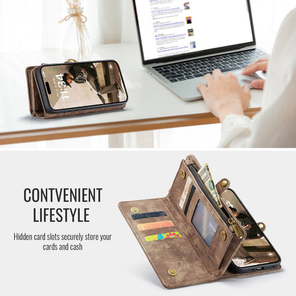 Caseme Case iPhone 16 Pro - Multifunctional Wallet - Brown