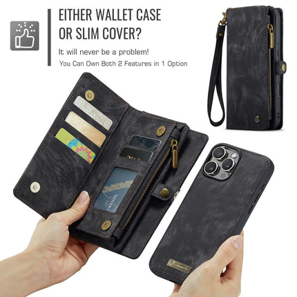 Caseme Case iPhone 16 Pro - Multifunctional Wallet - Black