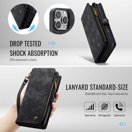 Caseme Case iPhone 16 Pro - Multifunctional Wallet - Black