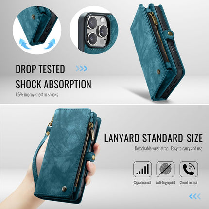 Caseme Case iPhone 16 Pro Max - Multifunctional Wallet - Blue
