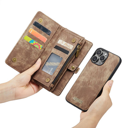 Caseme Case iPhone 16 Pro Max - Multifunctional Wallet - Brown