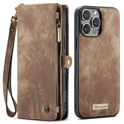 Caseme Case iPhone 16 Pro Max - Multifunctional Wallet - Brown
