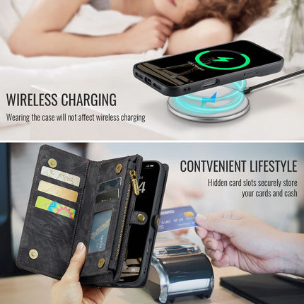 Caseme Case iPhone 16 Pro Max - Multifunctional Wallet - Black