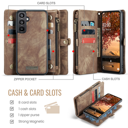 Caseme Case Samsung Galaxy A16 - Multifunctional Wallet - Brown