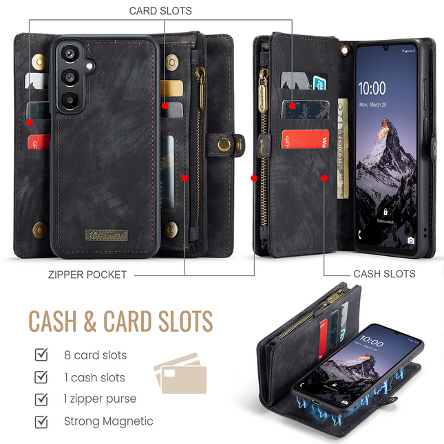 Caseme Case Samsung Galaxy A16 - Multifunctional Wallet - Black