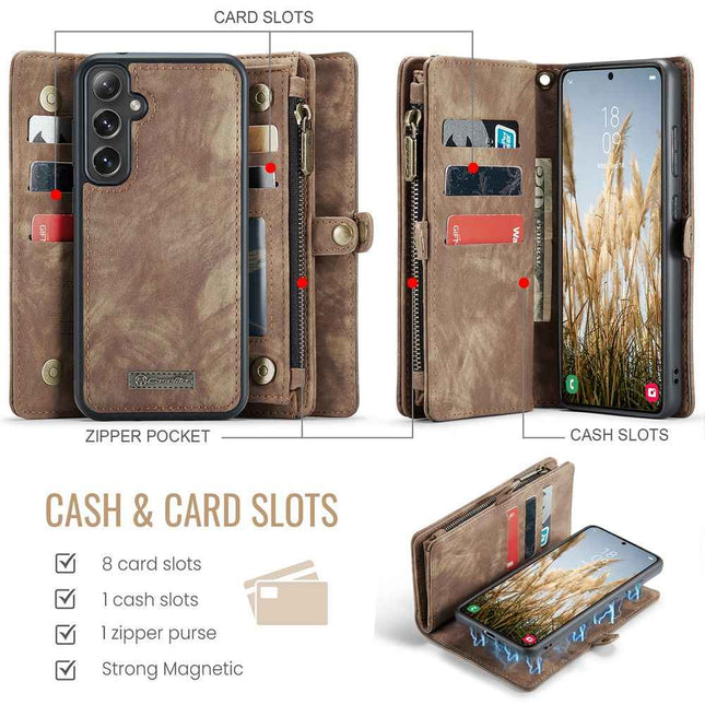 Caseme Case Samsung Galaxy S24 FE - Multifunctional Wallet - Brown