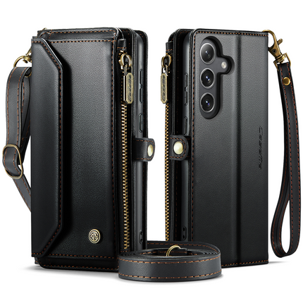 Caseme Case Samsung Galaxy S25+ - Crossbody Wallet Case - Black