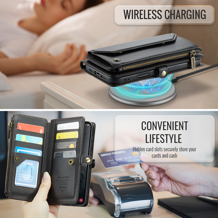 Caseme Case Samsung Galaxy S25+ - Crossbody Wallet Case - Black