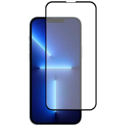iPhone 13 Pro Max - Full Cover Screenprotector Tempered Glass - Black