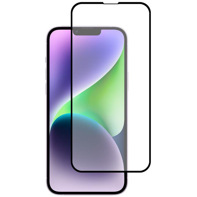 iPhone 14 Plus - Full Cover Screenprotector Tempered Glass - Black