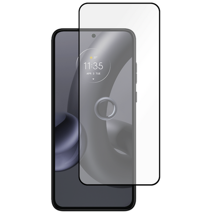 Motorola Edge 30 Neo - Full Cover Screenprotector Tempered Glass - Black