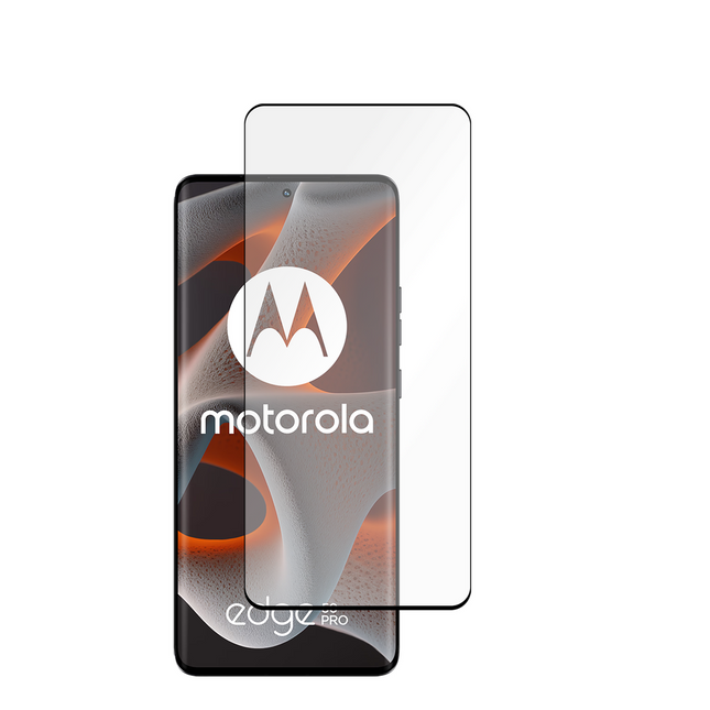 Motorola Edge 50 Pro - Full Cover Screenprotector Tempered Glass - Black
