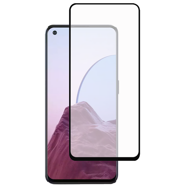 OnePlus Nord N20 - Full Cover Screenprotector Tempered Glass - Black