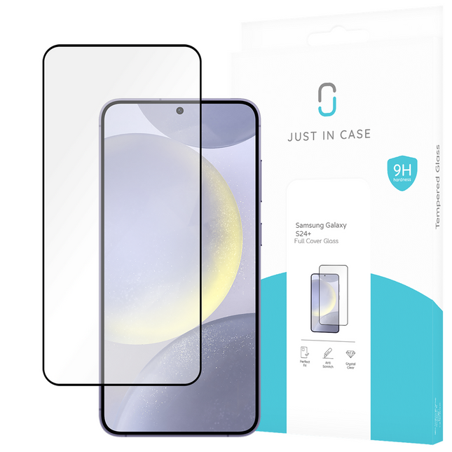 Samsung Galaxy S24+ - Full Cover Screenprotector Tempered Glass - Black