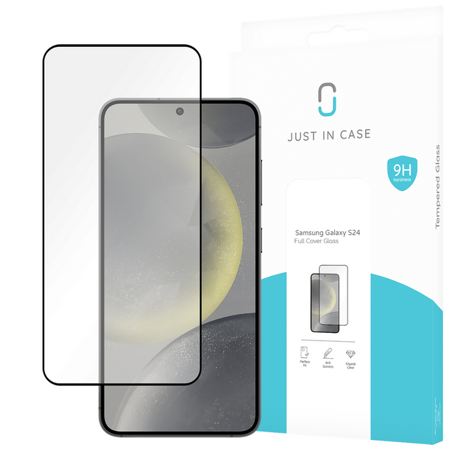 Samsung Galaxy S24 - Full Cover Screenprotector Tempered Glass - Black
