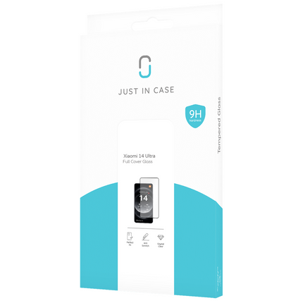 Xiaomi 14 Ultra - Full Cover Screenprotector Tempered Glass - Black