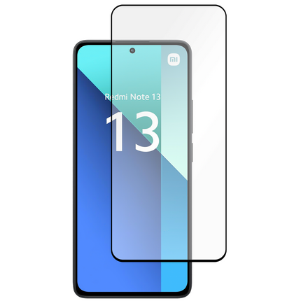 Xiaomi Redmi Note 13 4G - Full Cover Screenprotector Tempered Glass - Black