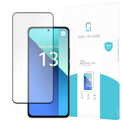 Xiaomi Redmi Note 13 4G - Full Cover Screenprotector Tempered Glass - Black