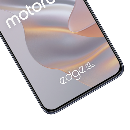 Motorola Edge 50 Neo - Full Cover Screenprotector Tempered Glass - Black