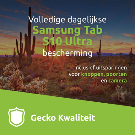 Gecko Covers Samsung Tab S10 Ultra - Cactus Cover - Black