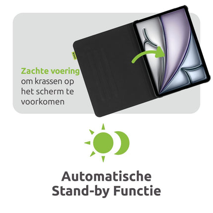 Gecko Covers iPad Air 13 (M4 2026 / M3 2025 / M2 2024) - Cactus Leather - Black