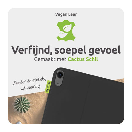 Gecko Covers iPad Air 13 (M4 2026 / M3 2025 / M2 2024) - Cactus Leather - Black