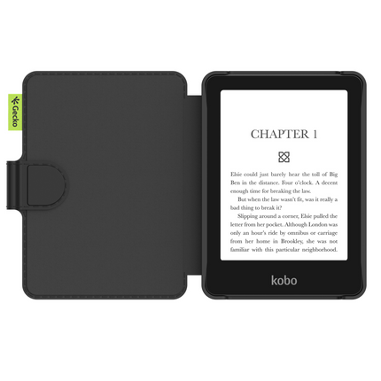 Gecko Covers Kobo Clara Colour & BW / Tolino Shine Color - Cactus Leather - Black