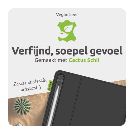 Gecko Covers Samsung Galaxy Tab A11 / A9 - Cactus Leather - Black