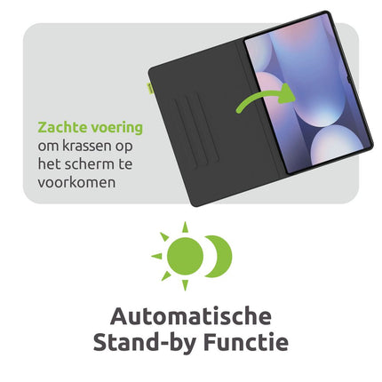 Gecko Covers Samsung Galaxy Tab S10+ / S9+ / S9 FE+ - Cactus Leather - Black