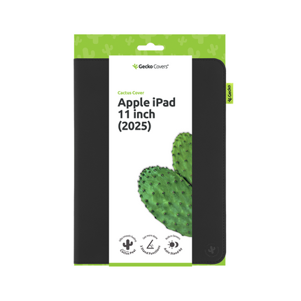 Gecko Covers iPad 2025 (11th Gen) / iPad 2022 (10th Gen) - Cactus Leather - Black