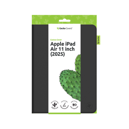 Gecko Covers iPad Air 11 (M4 2026 / M3 2025 / M2 2024) - Cactus Leather - Black