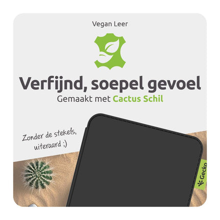 Gecko Covers Amazon Kindle Paperwhite (2024) / Paperwhite Signature Edition (2024) - Cactus Leather - Black