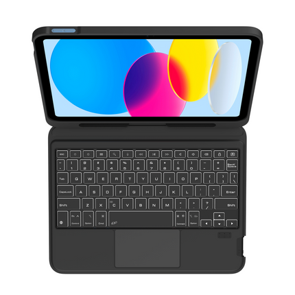 Gecko Covers iPad 2025 (11th Gen) / iPad 2022 (10th Gen) - Cactus Leather Keyboard Case - Qwerty - Black - V10KB2733C1