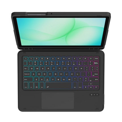 Gecko Covers Samsung Galaxy Tab A11 Plus / A9 Plus - Cactus Leather Keyboard Case - Qwerty - Black - V11KB2813C1