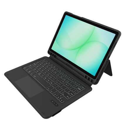 Gecko Covers Samsung Galaxy Tab A11 Plus / A9 Plus - Cactus Leather Keyboard Case - Qwerty - Black - V11KB2813C1