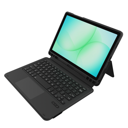 Gecko Covers Samsung Galaxy Tab A11 Plus / A9 Plus - Cactus Leather Keyboard Case - Qwerty - Black - V11KB2813C1