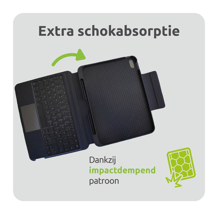 Gecko Covers Samsung Galaxy Tab A11 Plus / A9 Plus - Cactus Leather Keyboard Case - Qwerty - Black - V11KB2813C1