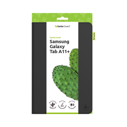 Gecko Covers Samsung Galaxy Tab A11 Plus / A9 Plus - Cactus Leather - Black