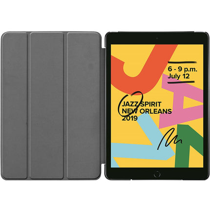 iPad 2021 (9th Gen)/2020 (8th Gen)/iPad 2019 (7th Gen) - TriFold Smart Book Case - Black